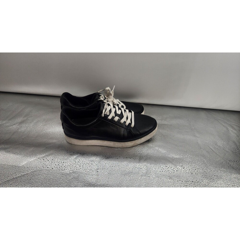 Kizik Men's 7.5 Black Sonoma Full Grain‎ Leather Sneakers Shoes Casual Lace